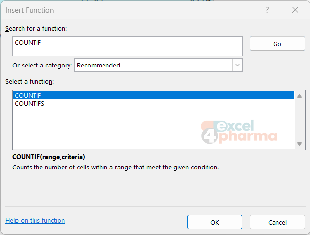 Describe the job in plain words and Excel suggests the functions; the syntax line below shows how to call them.