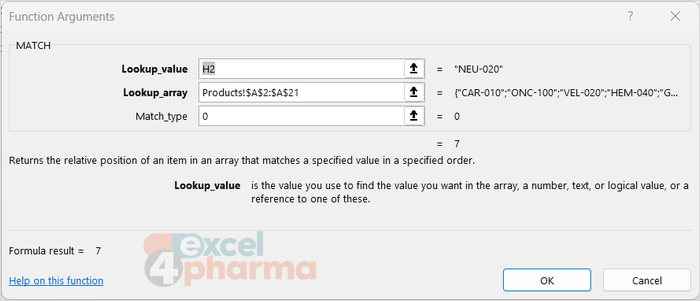 Match_type 0 written out: leave the box empty and MATCH silently switches to an approximate match.