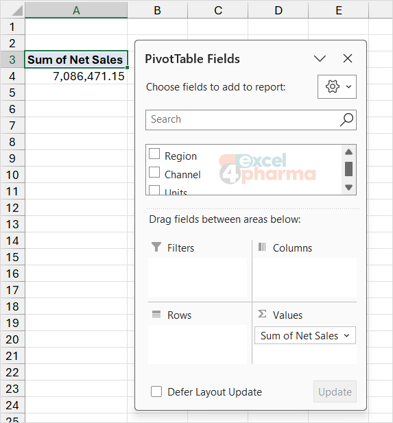360 transactions summarized without a formula; the grand total matches the SUMIFS check on Check Grid.